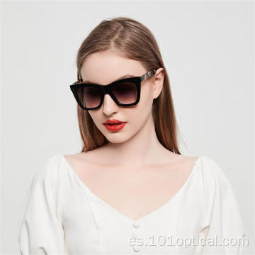 Gafas de sol de mujer de acetato de ojo de gato de diseño